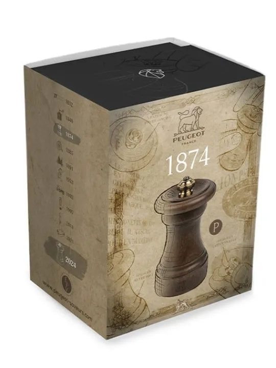 Best 1874 Manual wooden pepper mill, patinated, 10 cm - 4in Pepper|Pepper Mills