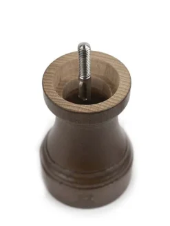 New 1874 Manual wooden salt mill, patinated, 10 cm - 4in Salt|Salt Mills
