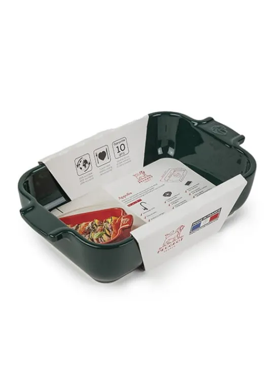 Outlet Appolia Individual ceramic rectangular baking dish in forest green, 22cm Speciality Bakeware|Individual Dishes