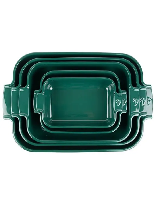 Outlet Appolia Individual ceramic rectangular baking dish in forest green, 22cm Speciality Bakeware|Individual Dishes