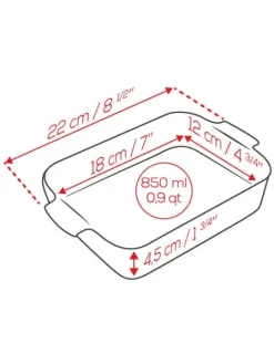 Best Appolia Individual rectangular ceramic oven dish in satin black, 22cm Speciality Bakeware|Individual Dishes