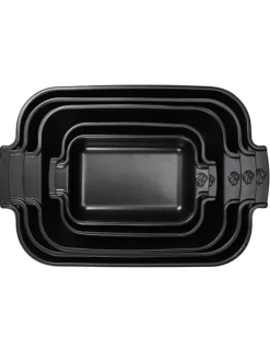 Best Appolia Individual rectangular ceramic oven dish in satin black, 22cm Speciality Bakeware|Individual Dishes