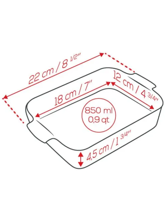 Hot Appolia Individual rectangular ceramic oven dish in , 22cm Speciality Bakeware|Individual Dishes