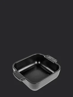 Clearance Appolia Individual square ceramic oven dish in satin black, 18cm Speciality Bakeware|Individual Dishes
