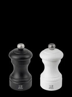 Store Bistro Duo of manual beechwood salt and pepper mills in and white, 10cm Salt|Salt & Pepper Mill Sets