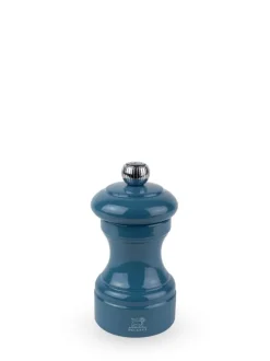 Clearance Bistro Manual wooden pepper mill in pacific blue gloss, 10cm For Under £50|For The Foodie