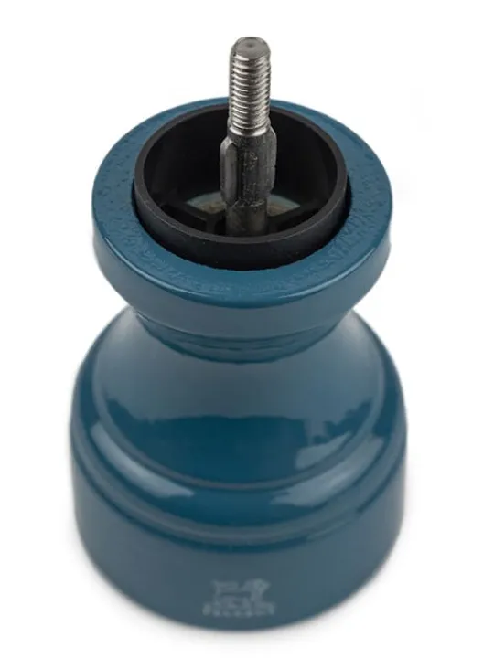 Clearance Bistro Manual wooden pepper mill in pacific blue gloss, 10cm For Under £50|For The Foodie