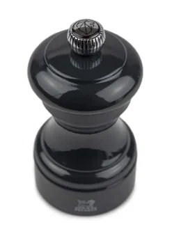 Best Sale Bistro Manual wooden pepper mill in grey gloss, 10cm For Under £50|Pepper