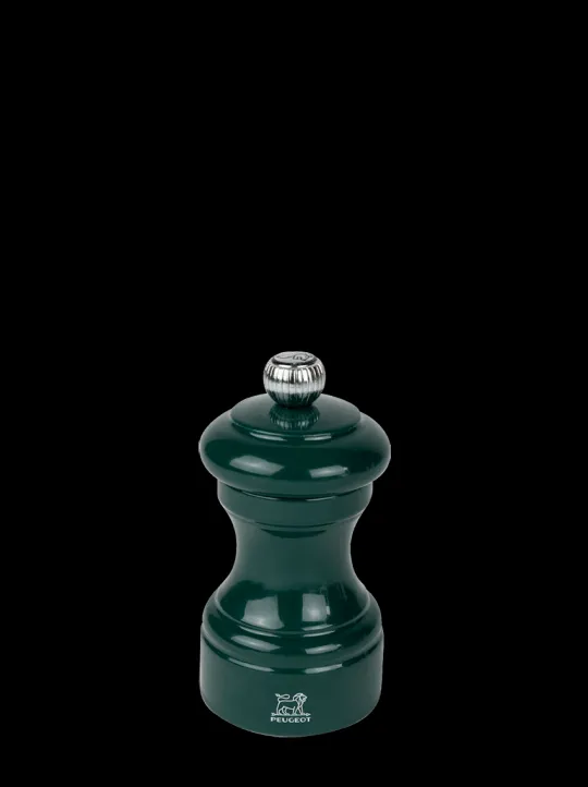 Cheap Bistro Manual wooden pepper mill in forest green gloss, 10cm For Under £50|Pepper