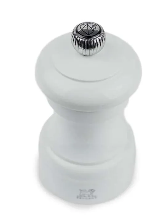 Cheap Bistro Manual wooden pepper mill in pearl grey gloss, 10cm For Under £50|Pepper