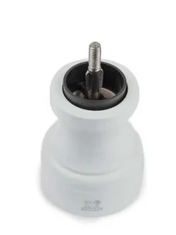 Cheap Bistro Manual wooden pepper mill in pearl grey gloss, 10cm For Under £50|Pepper