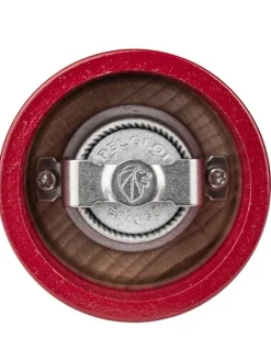 Online Bistro Manual wooden pepper mill in passion red gloss, 10cm For Under £50|Pepper