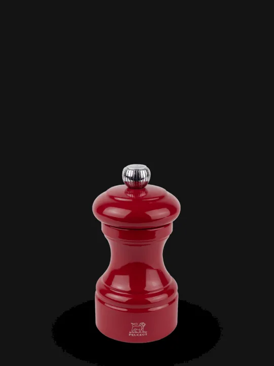 Best Bistro Manual wooden salt mill in passion red gloss, 10cm Salt|Salt Mills