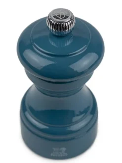 Outlet Bistro Manual wooden salt mill in pacific blue gloss, 10cm For The Foodie|Salt
