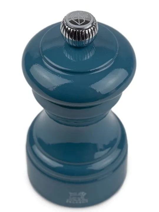 Outlet Bistro Manual wooden salt mill in pacific blue gloss, 10cm For The Foodie|Salt