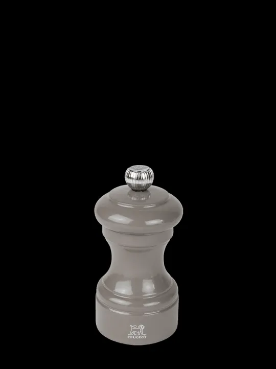 Fashion Bistro Manual wooden salt mill in taupe grey gloss, 10cm Salt|Salt Mills