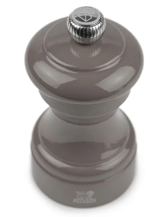 Fashion Bistro Manual wooden salt mill in taupe grey gloss, 10cm Salt|Salt Mills