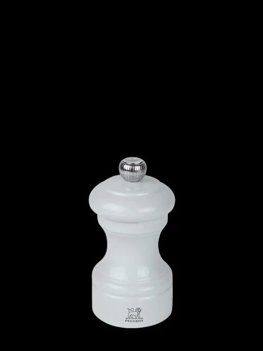 Hot Bistro Manual wooden salt mill in pearl grey gloss, 10cm Salt|Salt Mills