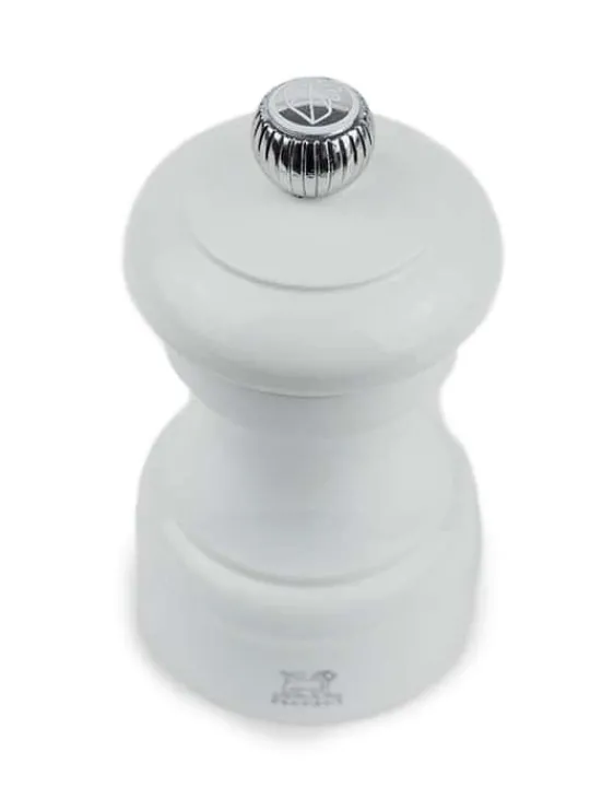 Hot Bistro Manual wooden salt mill in pearl grey gloss, 10cm Salt|Salt Mills