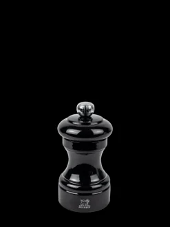 Outlet Bistro Manual wooden salt mill in black gloss, 10cm Salt|Salt Mills