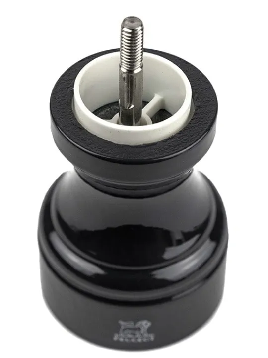 Outlet Bistro Manual wooden salt mill in black gloss, 10cm Salt|Salt Mills