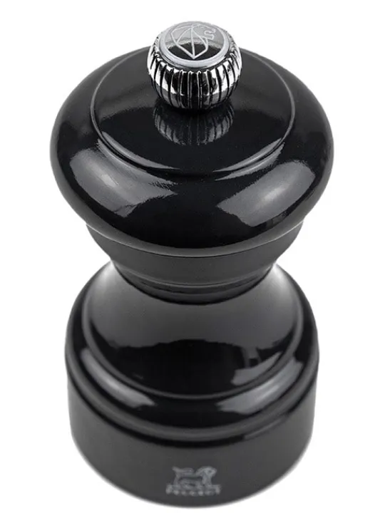 Outlet Bistro Manual wooden salt mill in black gloss, 10cm Salt|Salt Mills