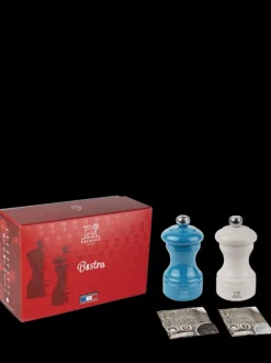 Best Bistrorama gift set bundle bundle of bistrorama wooden ivory salt mill and pacific pepper mill in a presentation box, and a sachet each of salt & pepper. size 10 cm. Salt|Salt & Pepper Mill Sets