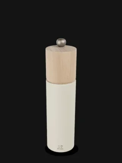 Best Boreal Manual beech wood salt mill in feather white, 21cm Salt|Salt Mills