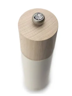Best Boreal Manual beech wood salt mill in feather white, 21cm Salt|Salt Mills