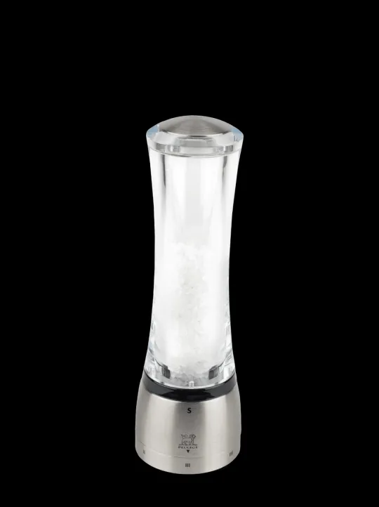 Fashion Daman U’select manual salt mill, acrylic and stainless steel, 21 cm Salt|Salt Mills