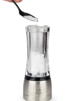 Fashion Daman U’select manual salt mill, acrylic and stainless steel, 21 cm Salt|Salt Mills