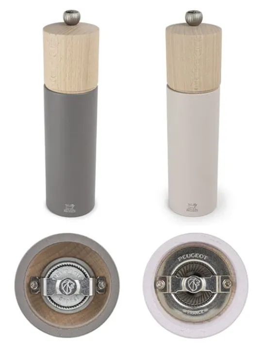 Best Sale Duo boreal Gifset boreal pepper and salt mills grey rock and petal rose 21 cm with its silicon funnel Salt|Salt & Pepper Mill Sets