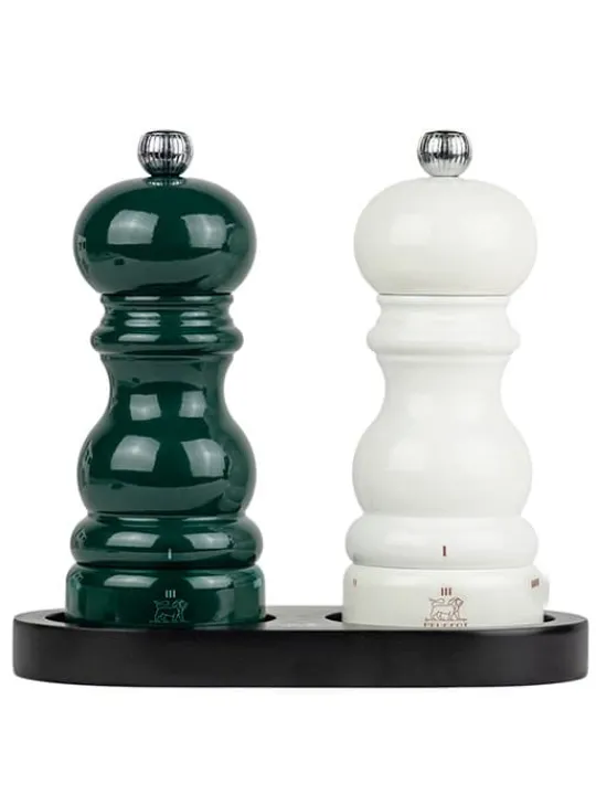 Hot Duo paris Set of paris u'select 15 cm salt and pepper mills with black tray as a gift box Salt|Salt & Pepper Mill Sets