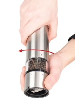 Cheap Elis sense U'select electric stainless steel pepper mill, 20cm Pepper|Pepper Mills