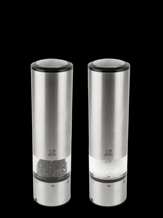 New Elis sense U’select electric salt and pepper mills in stainless steel, 20cm Salt|Salt Mills