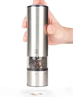 New Elis sense U’select electric salt and pepper mills in stainless steel, 20cm Salt|Salt Mills