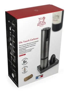 New Elis touch grey stainless steel electric corkscrew with rechargeable battery, 27cm Corkscrews
