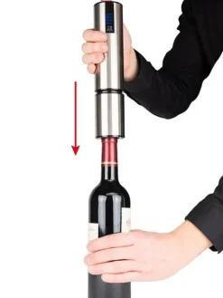 Online Elis touch rechargeable electric corkscrew in stainless steel with battery 27 cm Corkscrews