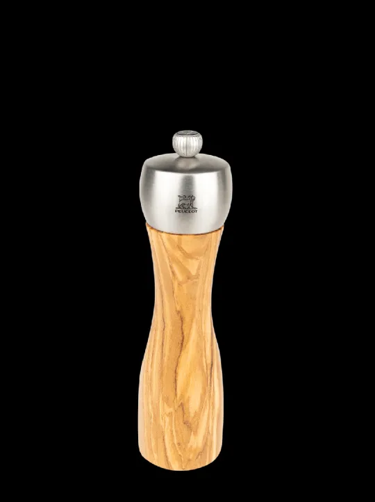 Clearance Fidji Manual pepper mill, olive wood and stainless steel, 20 cm Pepper|Pepper Mills