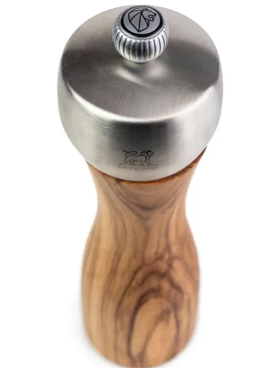 Clearance Fidji Manual pepper mill, olive wood and stainless steel, 20 cm Pepper|Pepper Mills