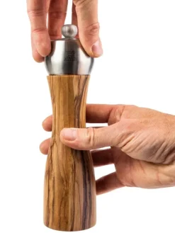Clearance Fidji Manual pepper mill, olive wood and stainless steel, 20 cm Pepper|Pepper Mills