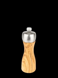 Best Sale Fidji Manual salt mill in olive wood and stainless steel 15 cm Salt|Salt Mills