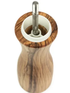 Best Sale Fidji Manual salt mill in olive wood and stainless steel 15 cm Salt|Salt Mills