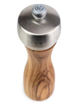 Best Sale Fidji Manual salt mill in olive wood and stainless steel 15 cm Salt|Salt Mills