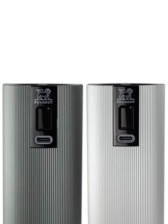 Flash Sale Line electric Set of u’select rechargeable electric salt and pepper mills, li-ion battery, carbon and aluminum, 15 cm - 6in For The Host With The Most|For The Foodie