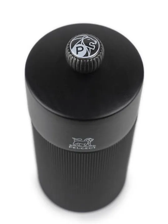 Fashion Line Manual aluminium and wooden pepper mill, matt black, 12cm Pepper|Pepper Mills