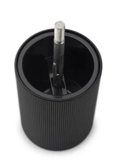 Fashion Line Manual aluminium and wooden pepper mill, matt black, 12cm Pepper|Pepper Mills