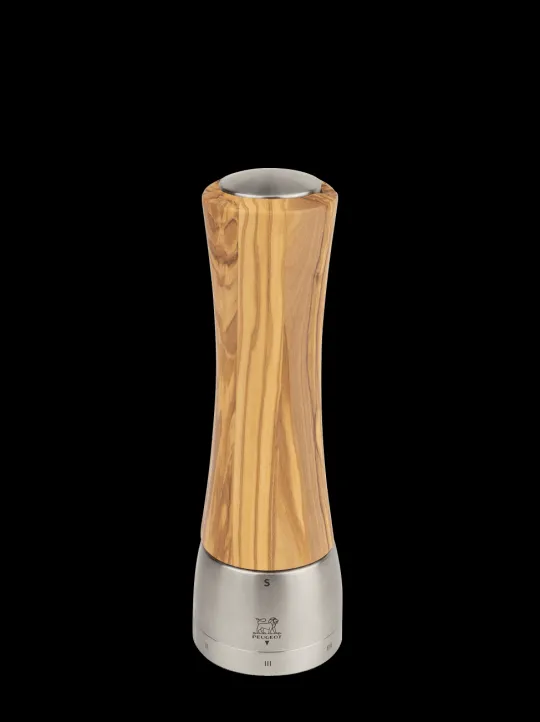 Online Madras Manual salt mill in olive wood and stainless steel u'select 21 cm - 8" Salt|Salt Mills