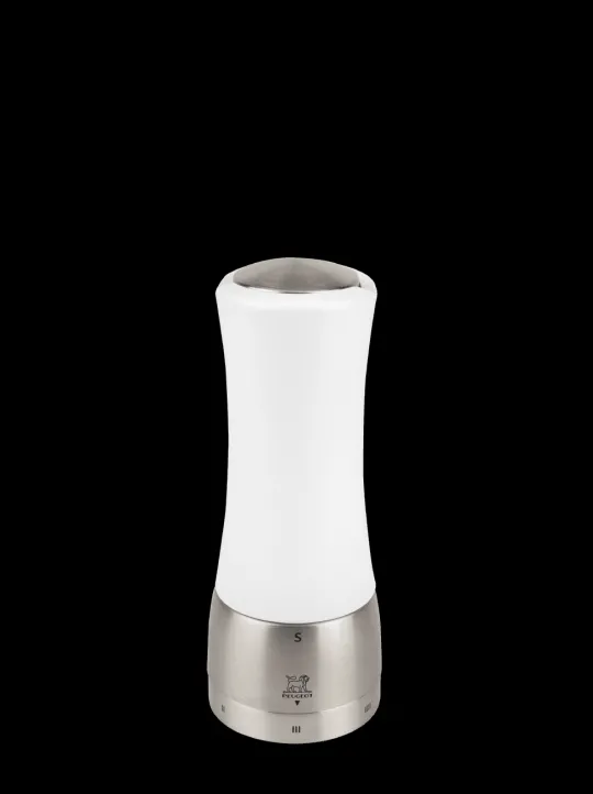 Online Madras Moulin à sel manuel en bois et inox u'select couleur blanc 16 cm Salt|Salt Mills