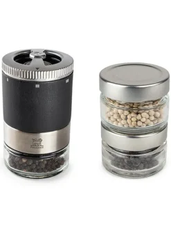 Hot Maestro Maestro gift box including u'select pepper mill in grey, 3 premium peppers, 3 interchangeable glass jars & marker pen For The Foodie|For The Host With The Most